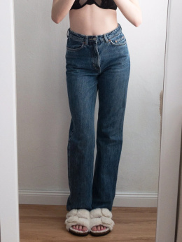 Weekday rowe jeansy jeans proste 26/32 w26 l32 spodnie jeansowe