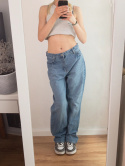 Jeansy baggy duże L Pinterest luźne spodnie jeansowe hip hop vintage retro