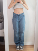 Jeansy baggy duże L Pinterest luźne spodnie jeansowe hip hop vintage retro