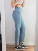 Na-kd spodnie jeansowe M proste mom jeans jeansy z wysokim stanem