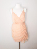 Sukienka peach w stylu Polly M Shop Honeyville morelowa brzoskwiniowa